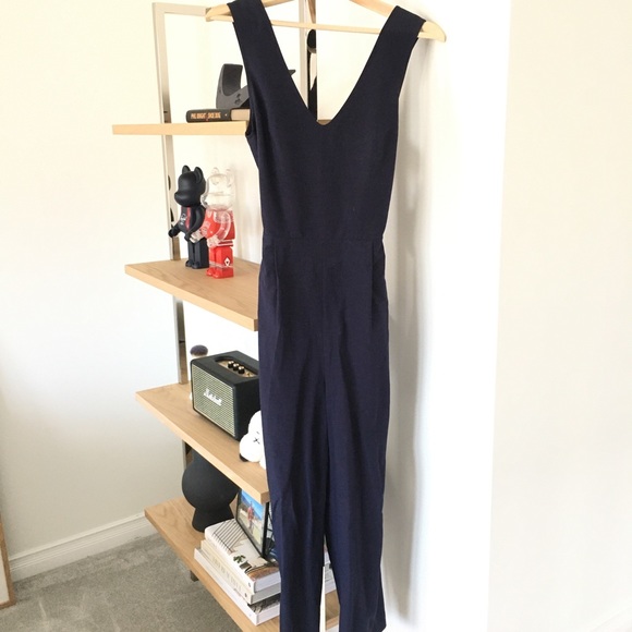 Club Monaco Torela jumpsuit pantalon Navy 2 - Picture 6 of 10